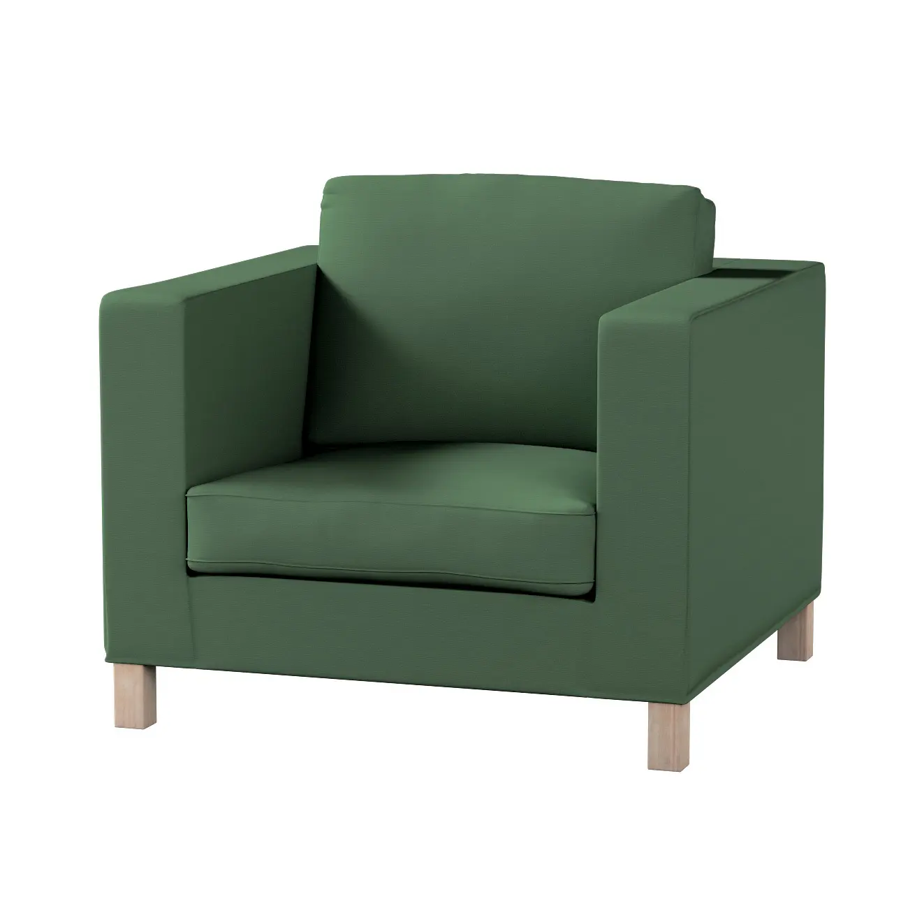 Dekoria Potah na křesko IKEA Karlanda, krátký, Forest Green - zelená, Potah na křeslo Karlanda, Cotton Panama, 702-51