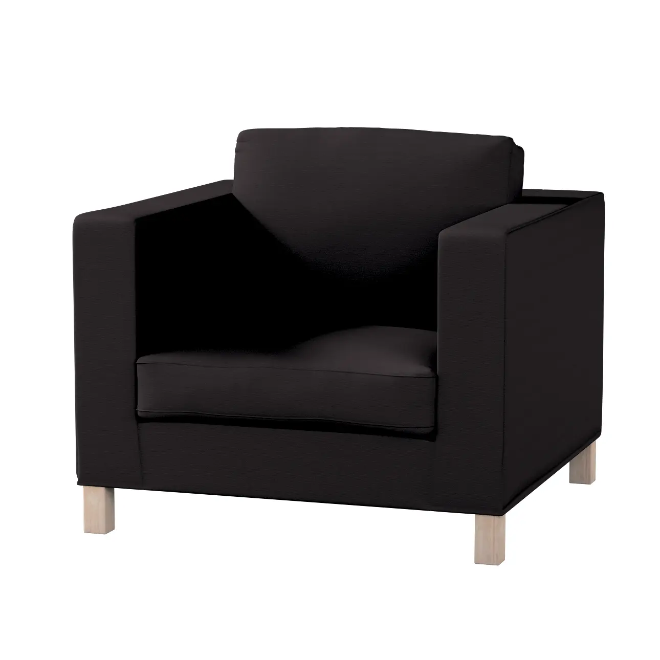 Dekoria Potah na křesko IKEA Karlanda, krátký, grafitová, Potah na křeslo Karlanda, Cotton Panama, 702-08
