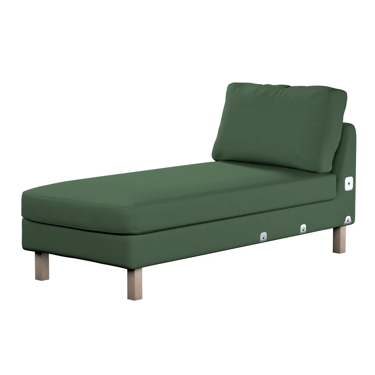 Dekoria Potah na přídavný šezlong IKEA Karlstad, krátký, Forest Green - zelená, Potah na přídavný šezlong Karlstad, Cotton Panama, 702-51