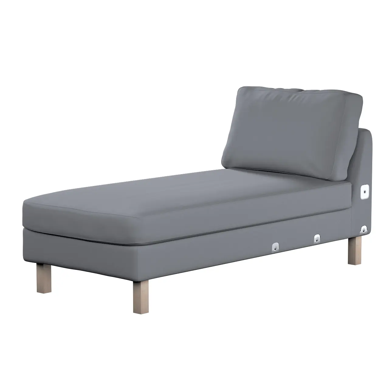 Dekoria Potah na přídavný šezlong IKEA Karlstad, krátký, šedá, Potah na přídavný šezlong Karlstad, Cotton Panama, 702-46
