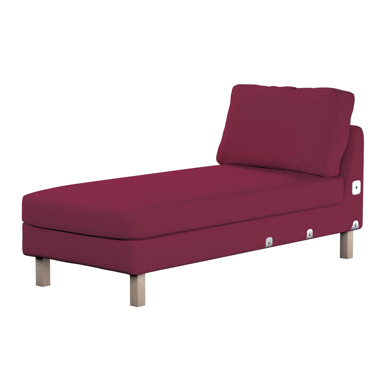 Dekoria Potah na přídavný šezlong IKEA Karlstad, krátký, švestková, Potah na přídavný šezlong Karlstad, Cotton Panama, 702-32