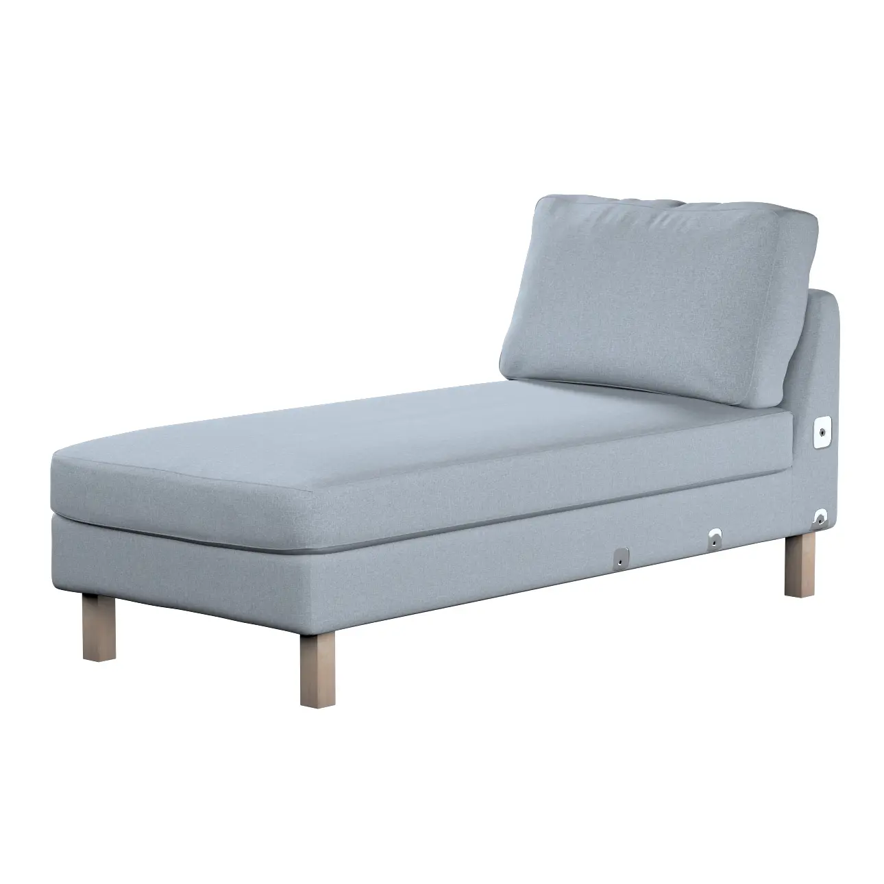 Dekoria Potah na přídavný šezlong IKEA Karlstad, krátký, jemně blankytný melanž, Potah na přídavný šezlong Karlstad, Amsterdam, 704-46
