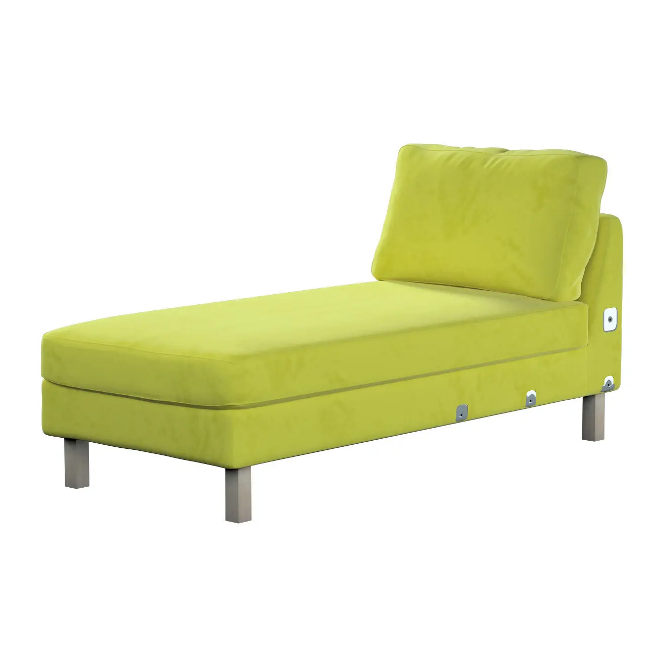 Dekoria Potah na přídavný šezlong IKEA Karlstad, krátký, zelená, Potah na přídavný šezlong Karlstad, Living Velvet, 704-78