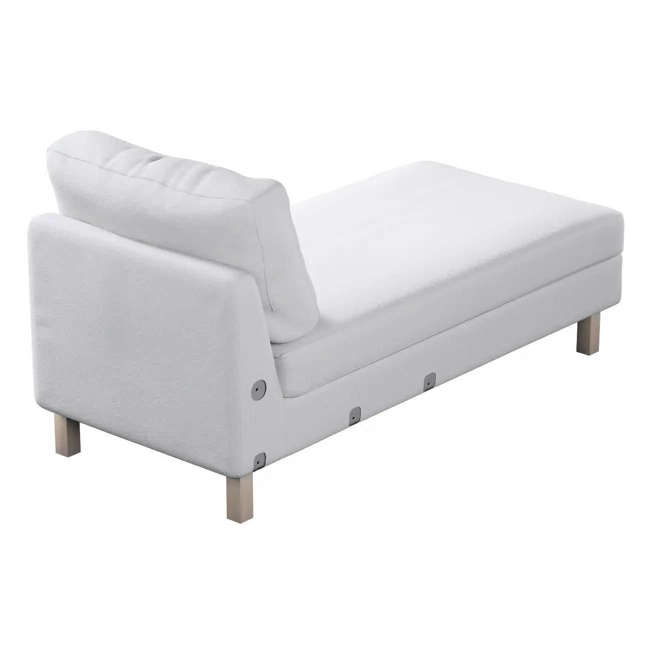 Dekoria Potah na šezlong IKEA Karlstad samostatný, krátký, bílá, Potah na šezlong Karlstad samostatný, Boucle Teddy, 702-80