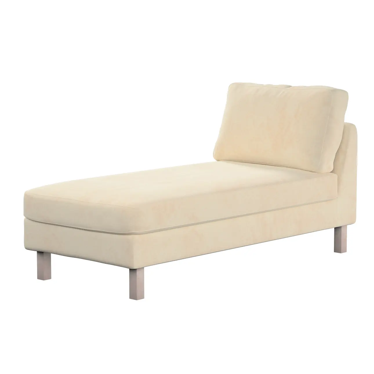 Dekoria Potah na šezlong IKEA Karlstad samostatný, krátký, ecru, Potah na šezlong Karlstad samostatný, Living Velvet, 704-79