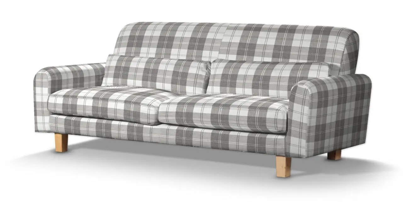 Dekoria Potah na pohovku IKEA Nikkala krátký, šedo - bílá kostka , potah na pohovku Nikkala -krátký, Edinburgh, 115-79