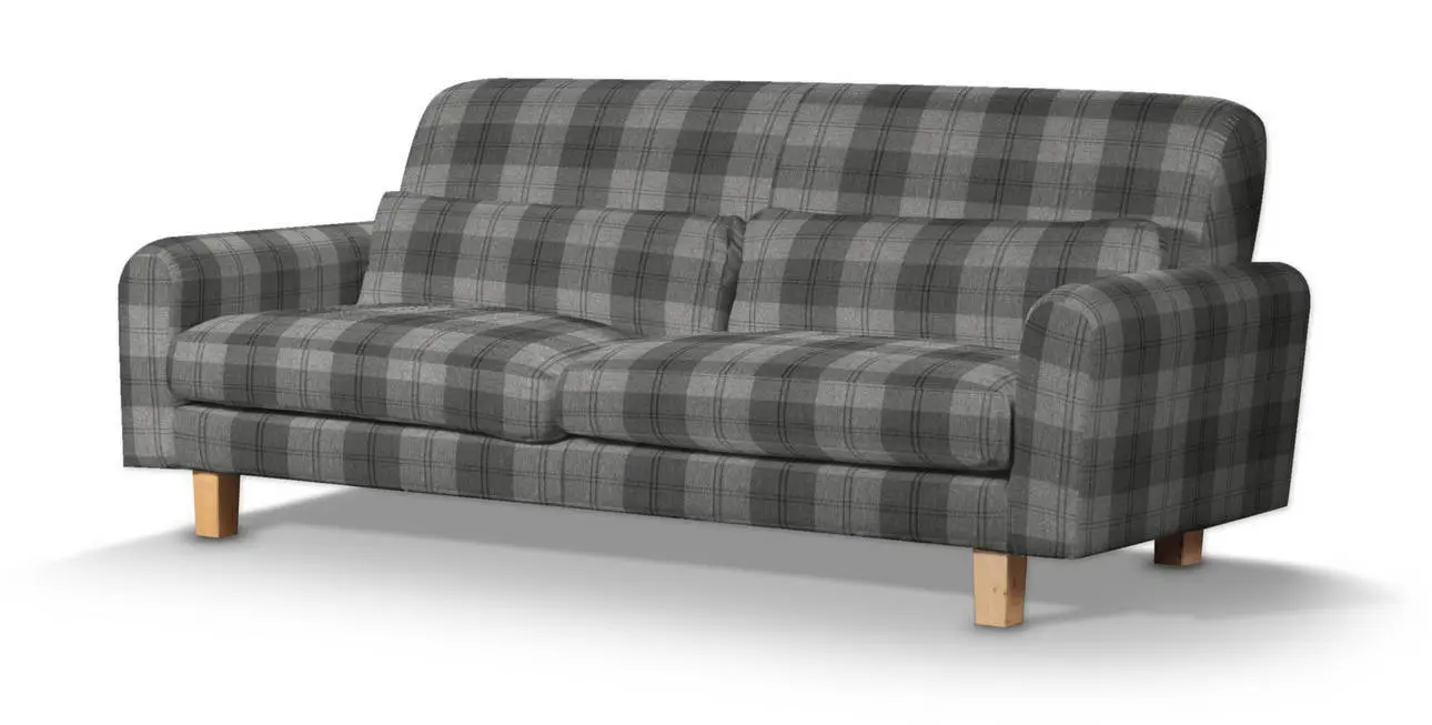 Dekoria Potah na pohovku IKEA Nikkala krátký, šedo-grafitová kostka, potah na pohovku Nikkala -krátký, Edinburgh, 115-75