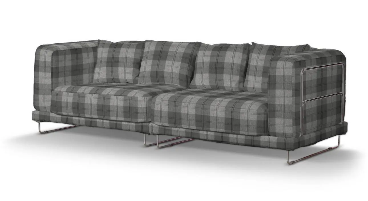 Dekoria Potah na pohovku IKEA Tylösand 3-místná nerozkládací, šedo-grafitová kostka, pohovka Tylösand 3-místná nerozkládací, Edinburgh, 115-75