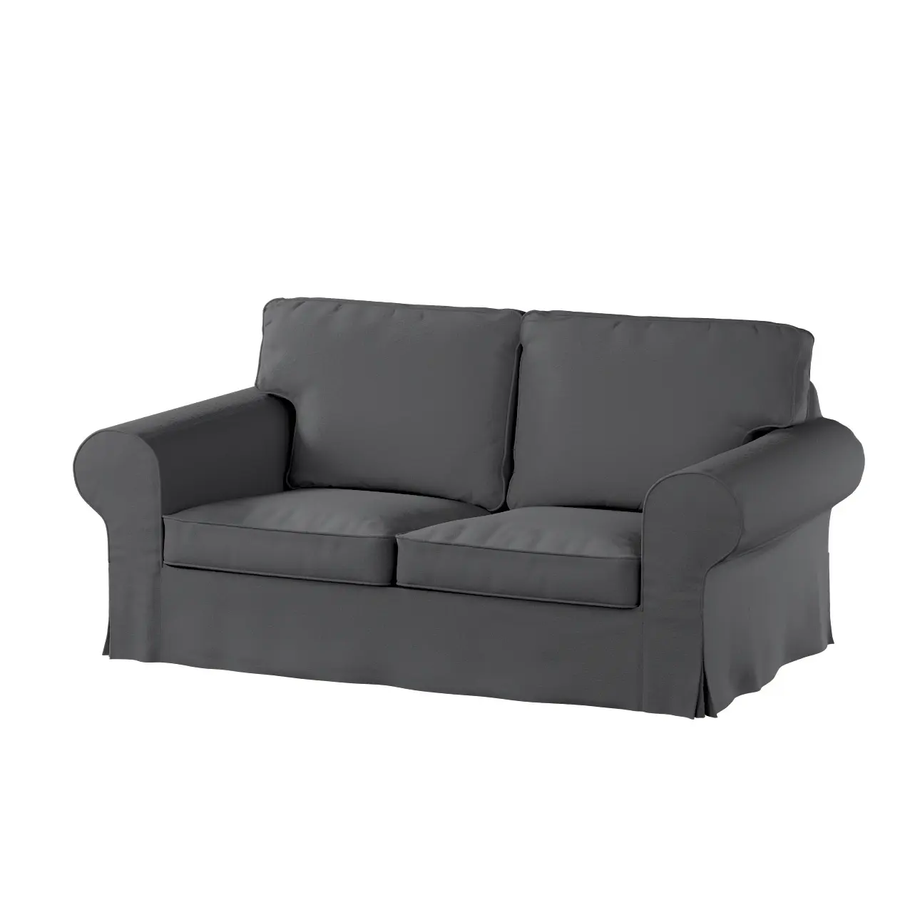 Dekoria Potah na pohovku IKEA Ektorp 2-místná rozkládací  NOVÝ MODEL 2012, tmavě šedá, Ektorp 2-m rozkl. od 2012, Boucle Teddy, 702-83