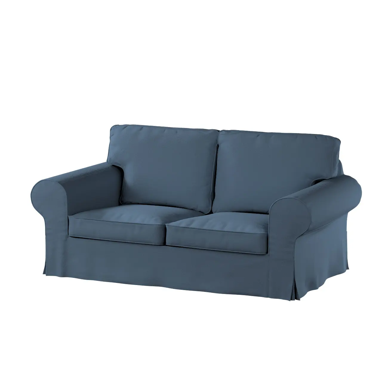 Dekoria Potah na pohovku IKEA Ektorp 2-místná rozkládací  NOVÝ MODEL 2012, modrá, Ektorp 2-m rozkl. od 2012, Boucle Teddy, 702-86