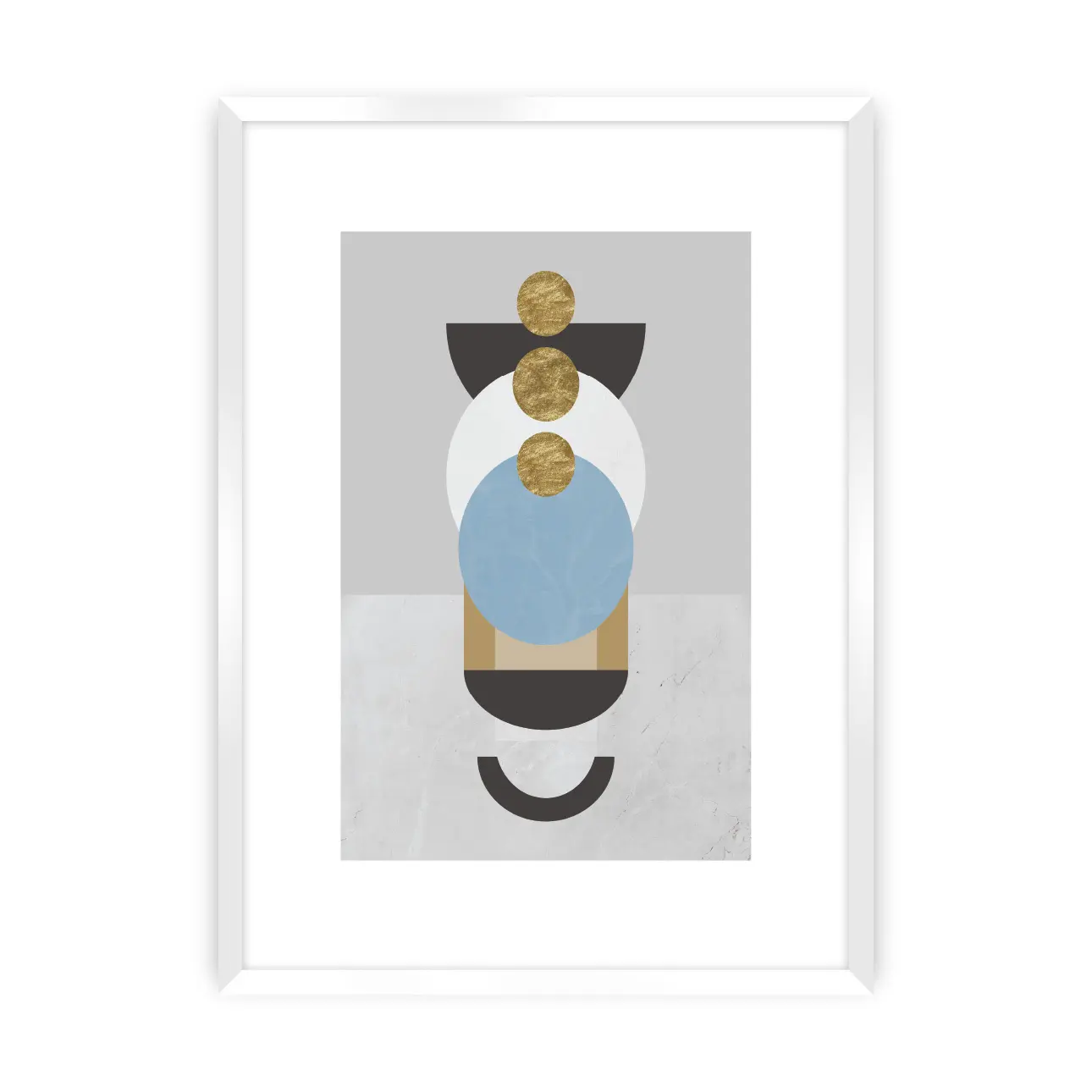 Dekoria Plakát Geometric Shapes II, 30 x 40 cm, Ramka: Biała