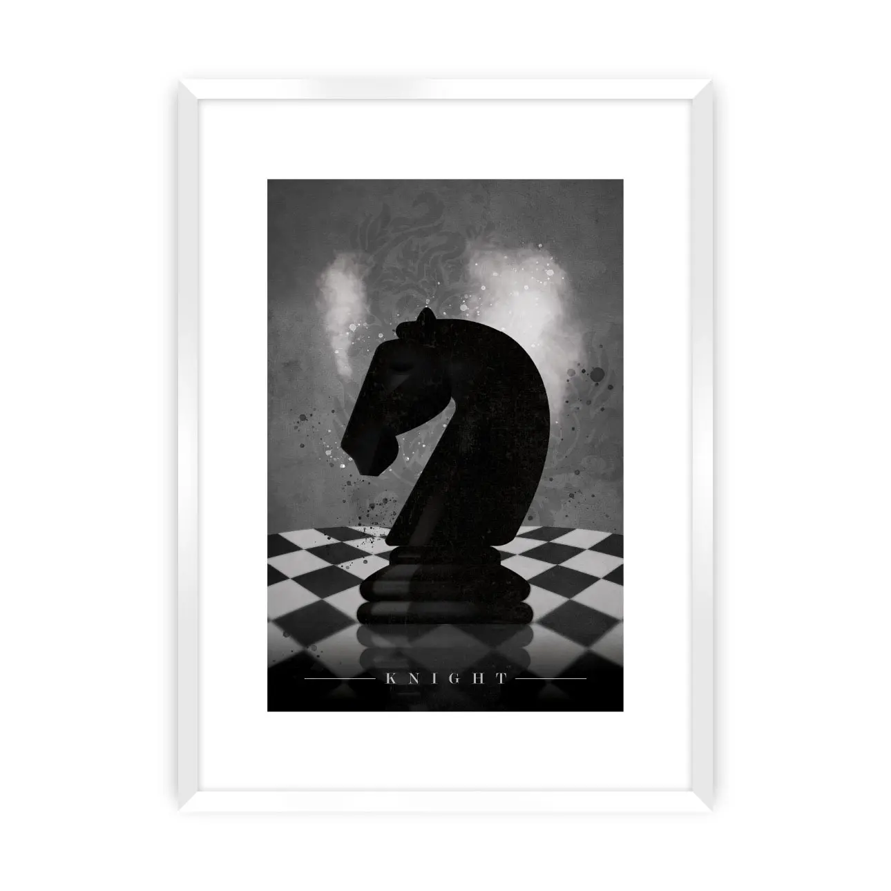 Dekoria Plakát Chess III, 70 x 100 cm, Ramka: Biała
