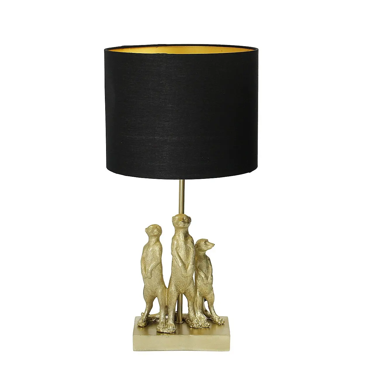 Dekoria Stolní lampa Meerkats 52cm, 25 x 25 x 52 cm