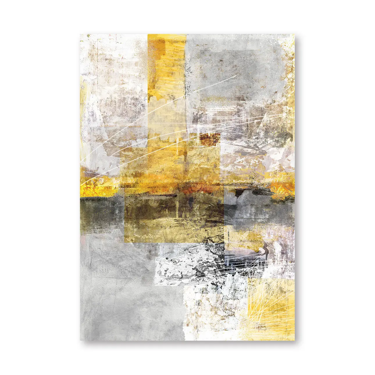 Dekoria Obraz na plátně Yellow Abstract, 70 x 100 cm