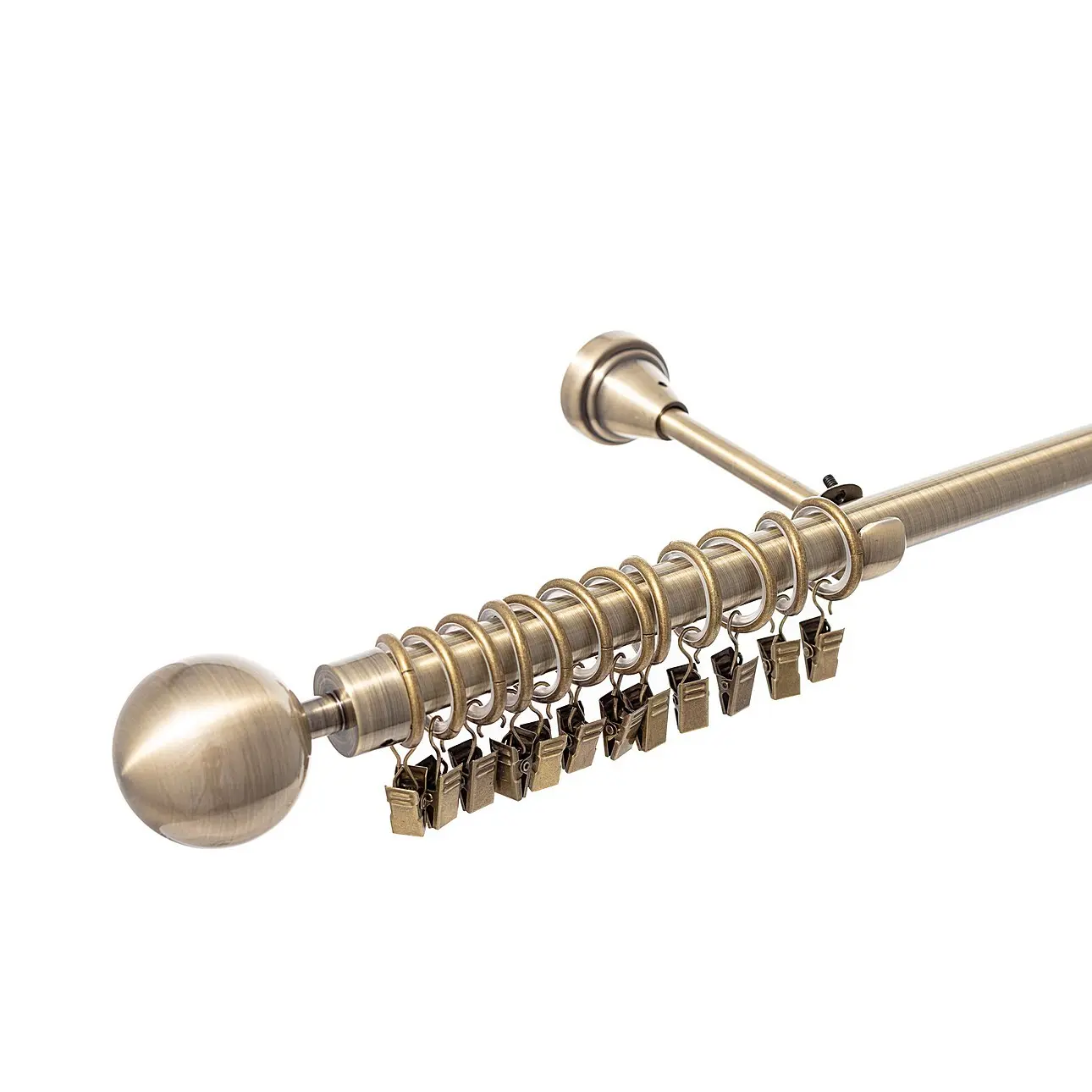Dekoria Jednoduchá garnýž Elegant antique brass 160cm, 160 cm
