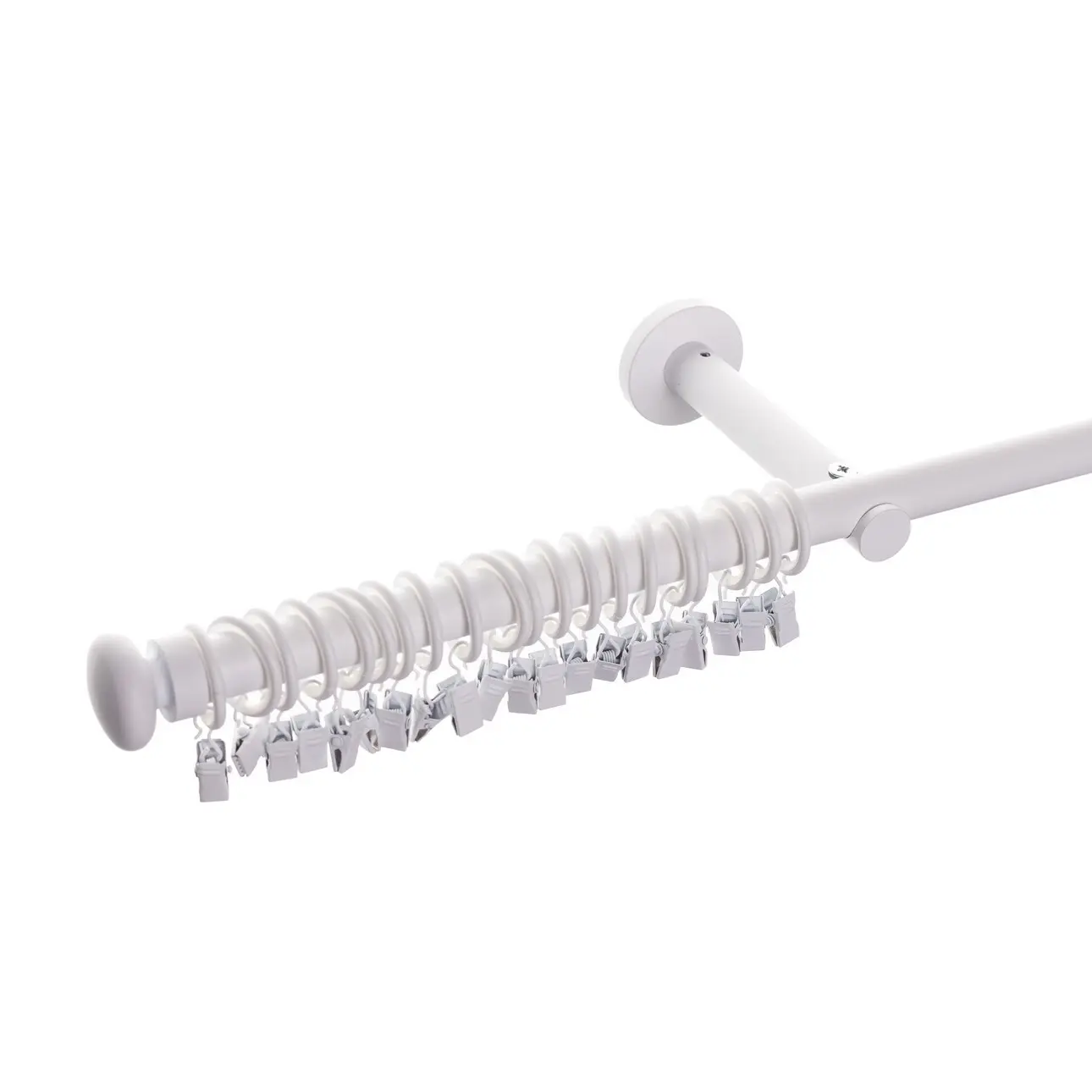 Dekoria Garnýž jednoduchá Modern white matt 200cm, 200 cm