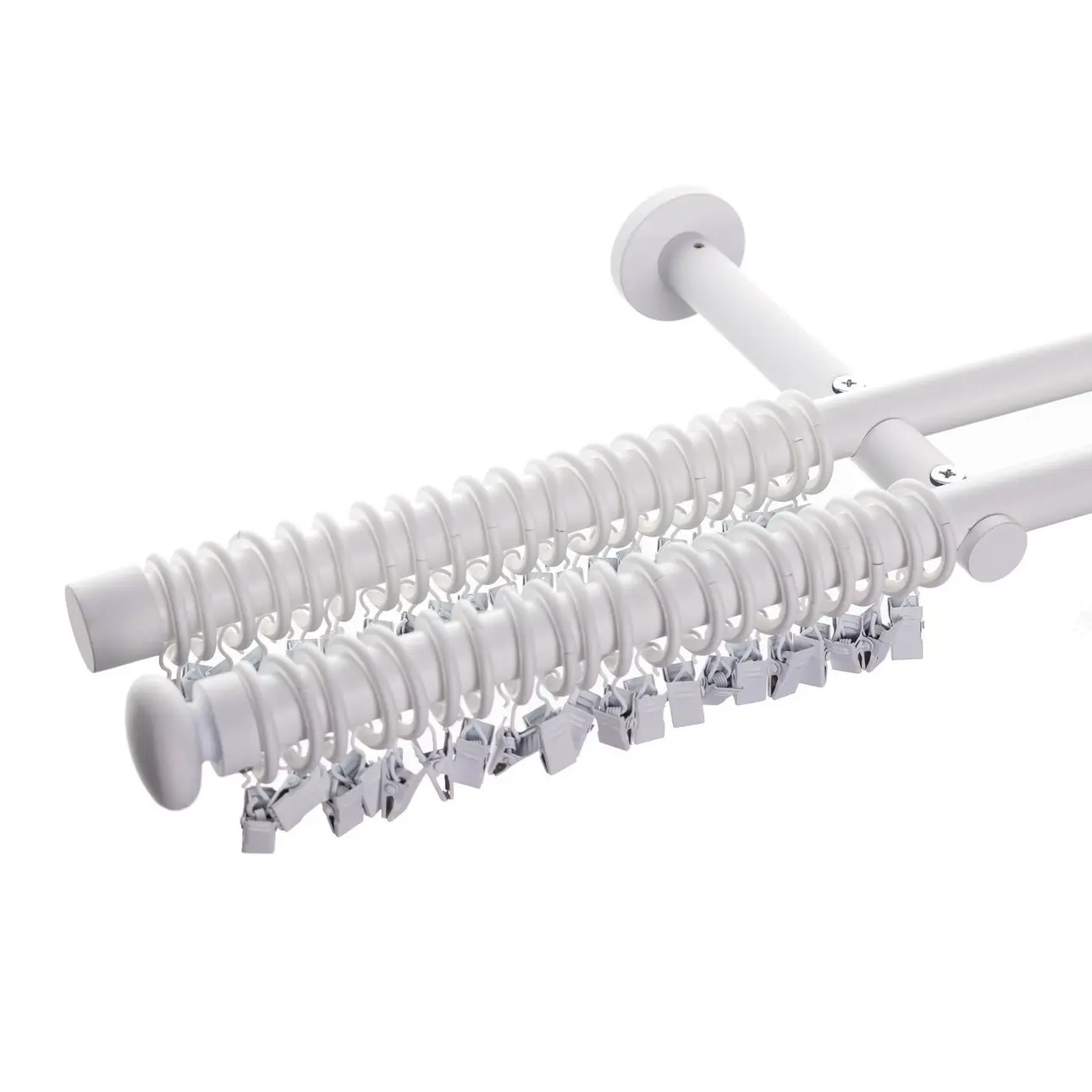 Dekoria Garnýž dvojitá Modern white matt 160cm, 160cm