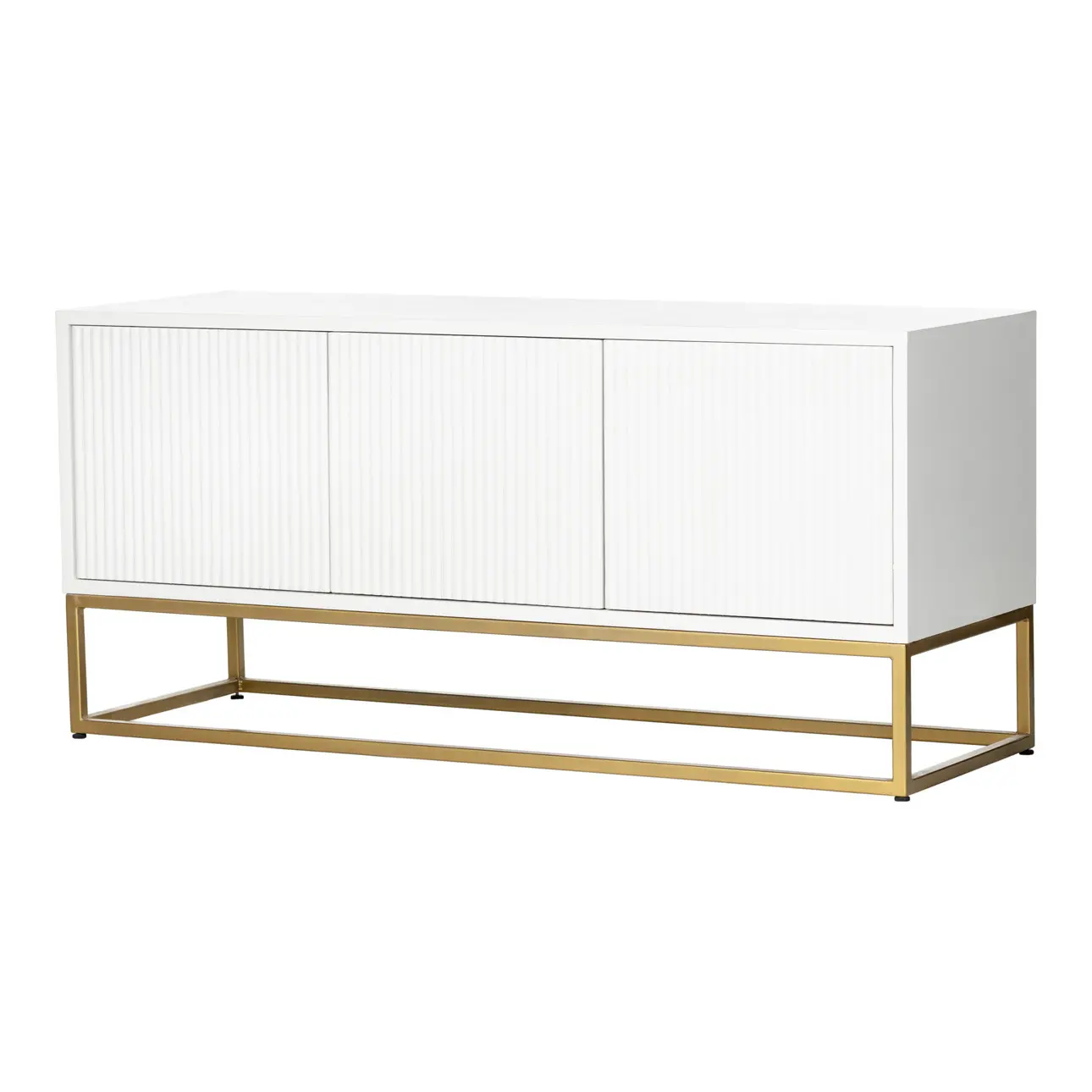 Dekoria Komoda Wavy white, 130,5 x 45 x 61 cm