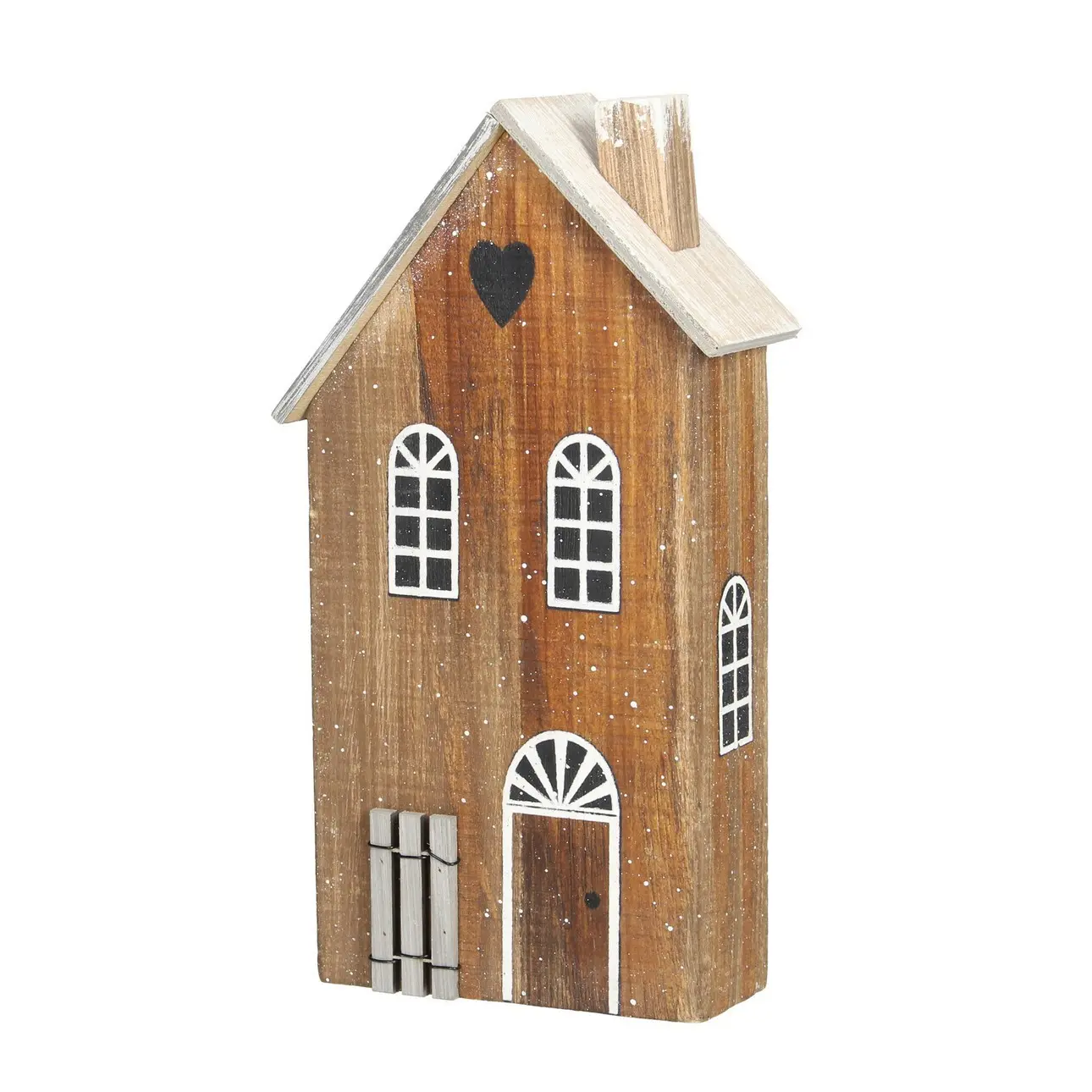 Dekoria Dekorace Sněhový domeček 25cm přírodní, 14 x 6 x 25 cm