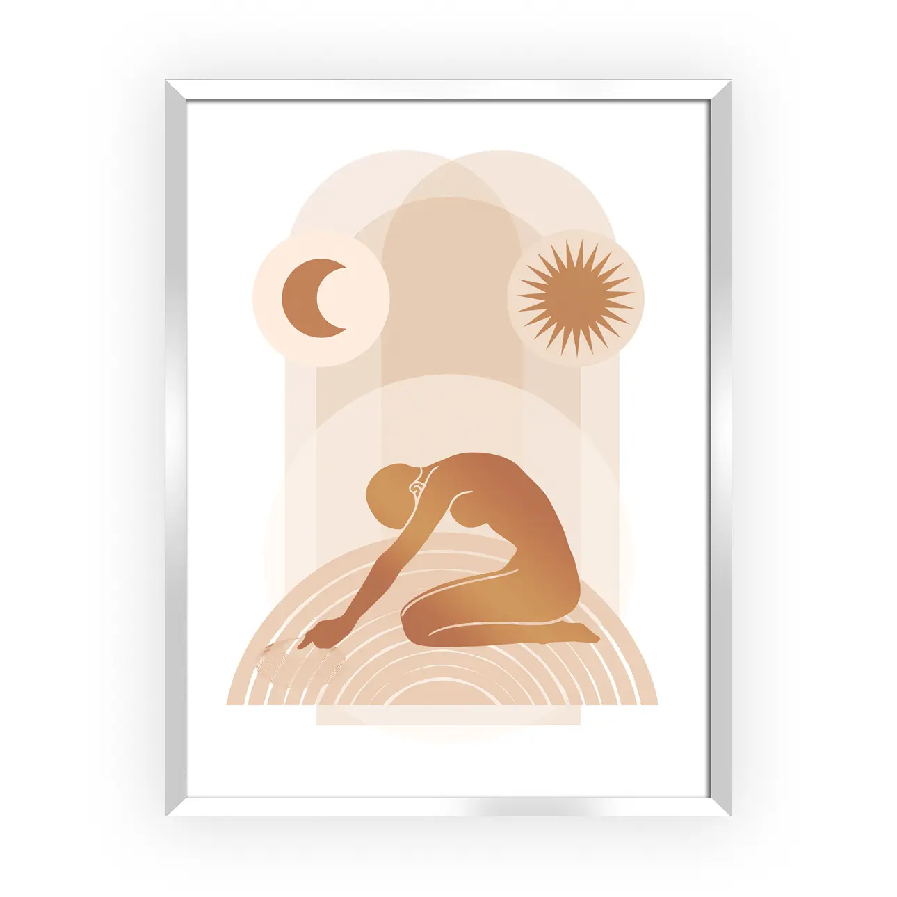 Dekoria Obraz Yoga Figures II 30x40cm copper, 30 x 40 cm