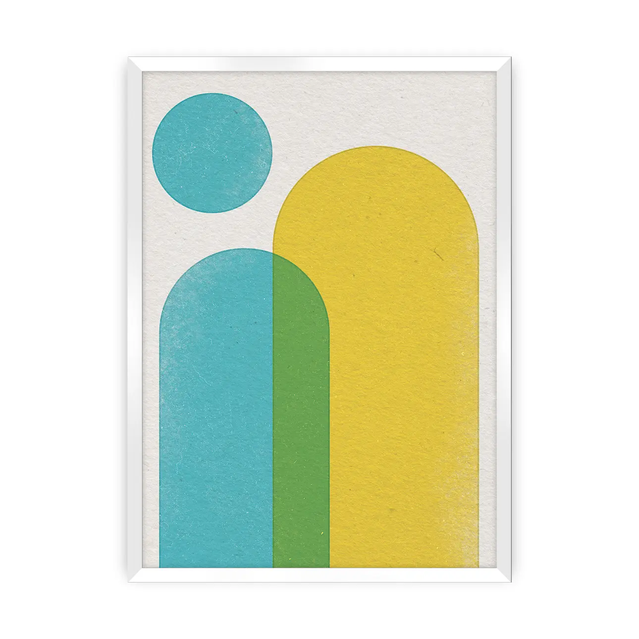 Dekoria Plakát Abstract Shapes II, 40 x 50 cm, Ramka: Biała
