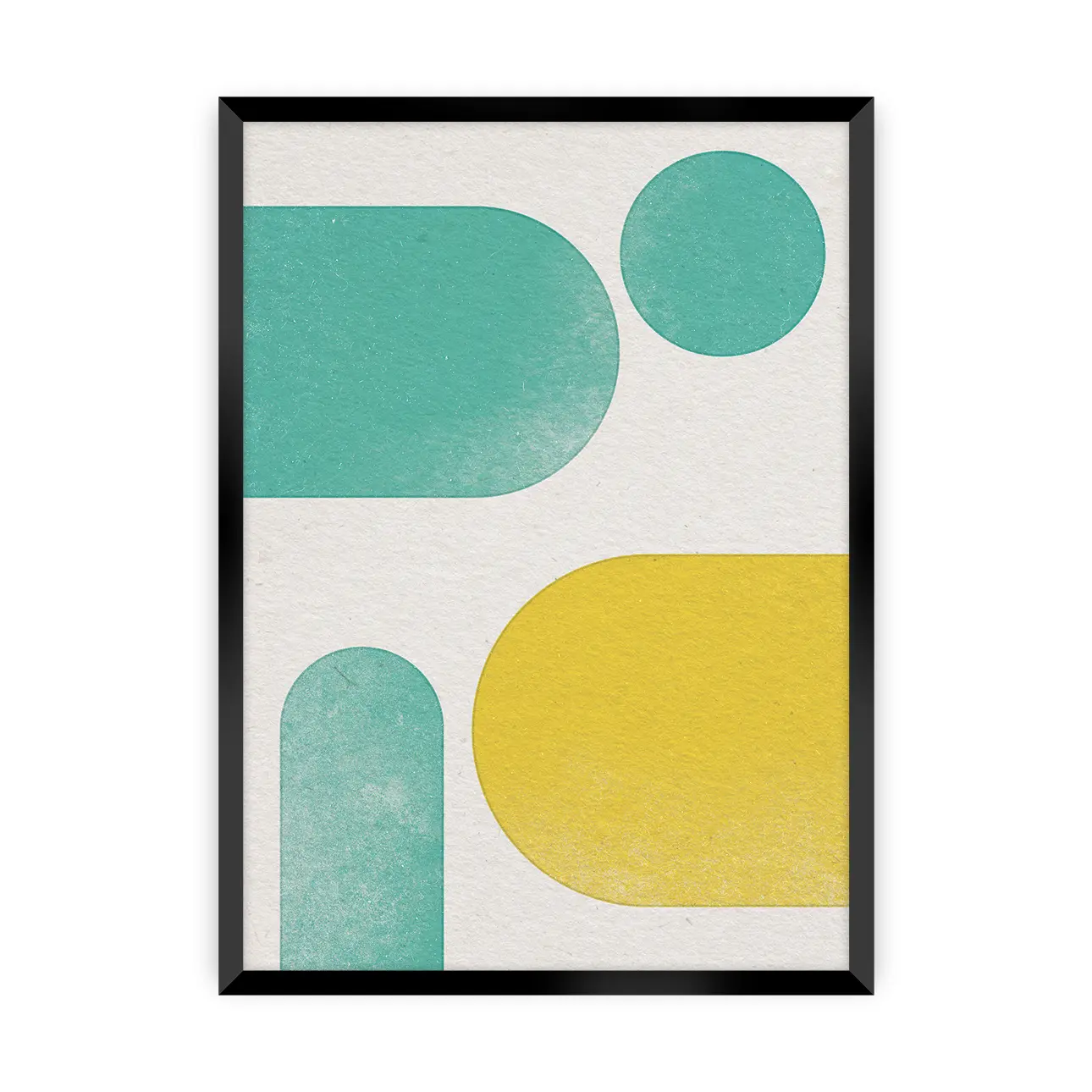 Dekoria Plakát Abstract Shapes I, Ramka: Czarna