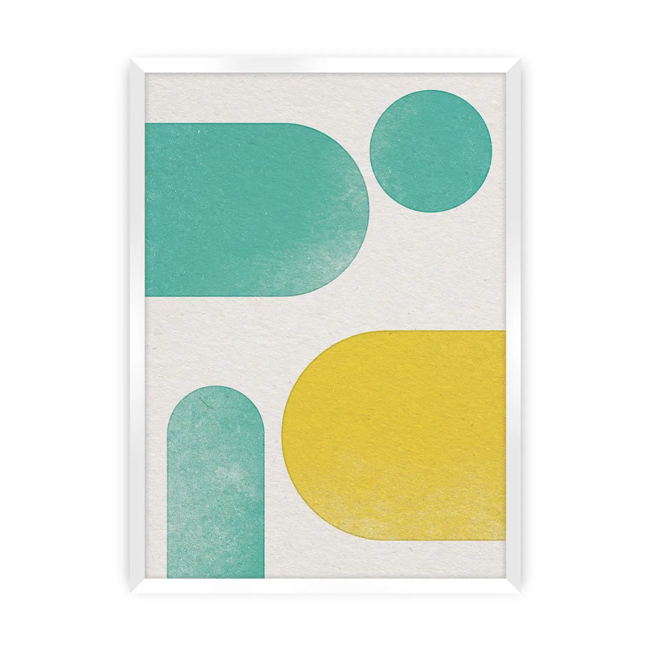 Dekoria Plakát Abstract Shapes I, 30 x 40 cm, Ramka: Biała