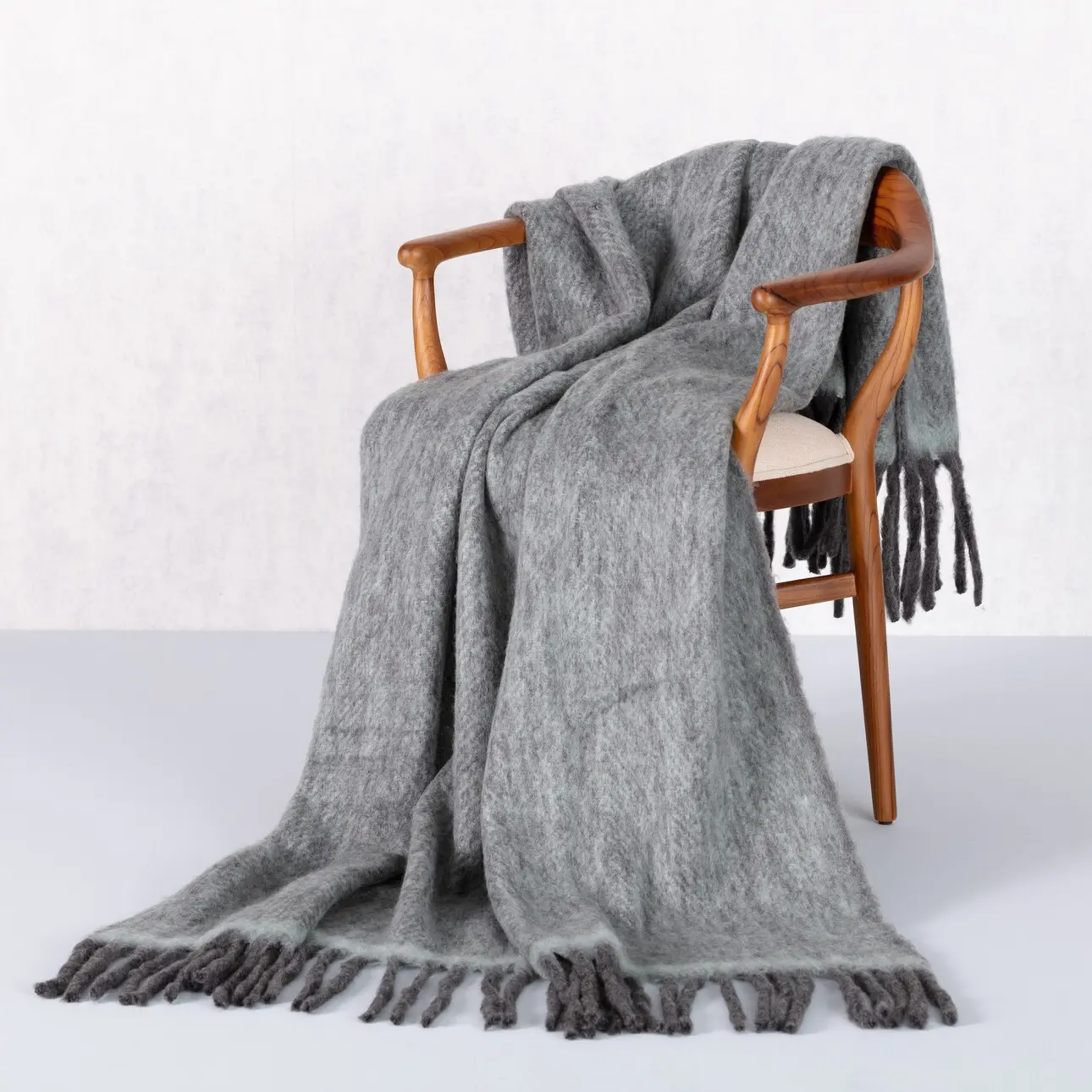 Dekoria Pléd Cozy 130x170cm grey-mint, 130 x 170 cm