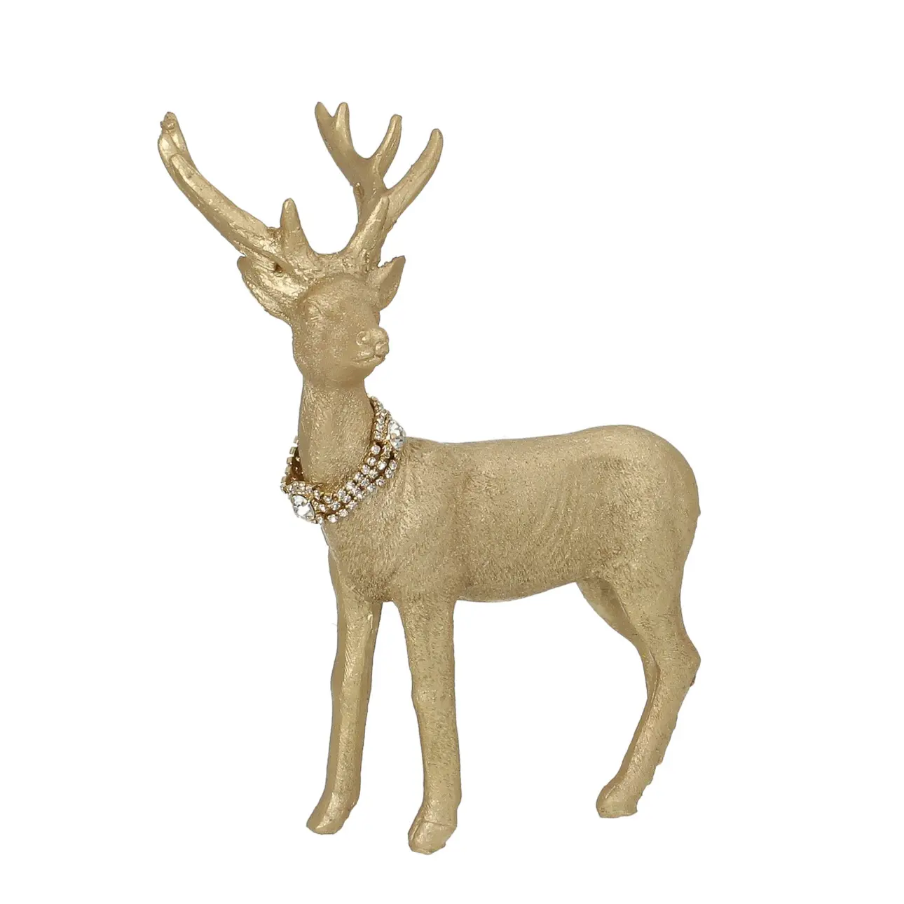 Dekoria Figurka Deer Gold 18x8x23 cm, 18x8x23 cm