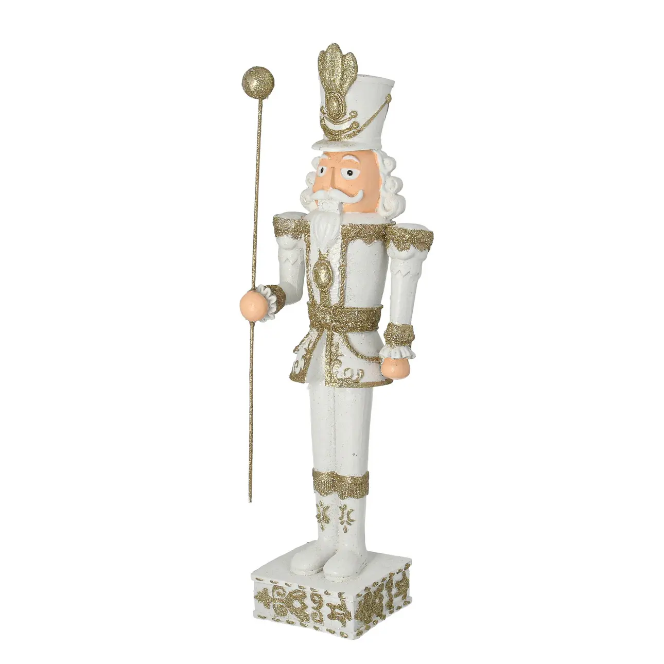 Dekoria Figurka Louskáčka 55 cm bílá, 18x14x55 cm