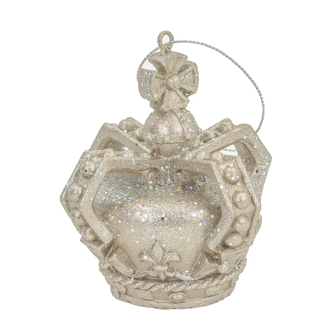 Dekoria Vánoční ozdoba Royal Crown III 9x9x10 cm, 9x9x10 cm