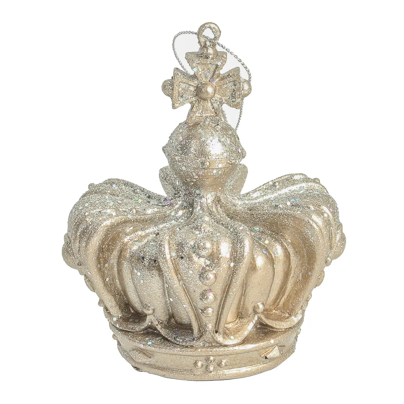 Dekoria Vánoční ozdoba Royal Crown IV 9x9x10 cm, 9x9x10 cm
