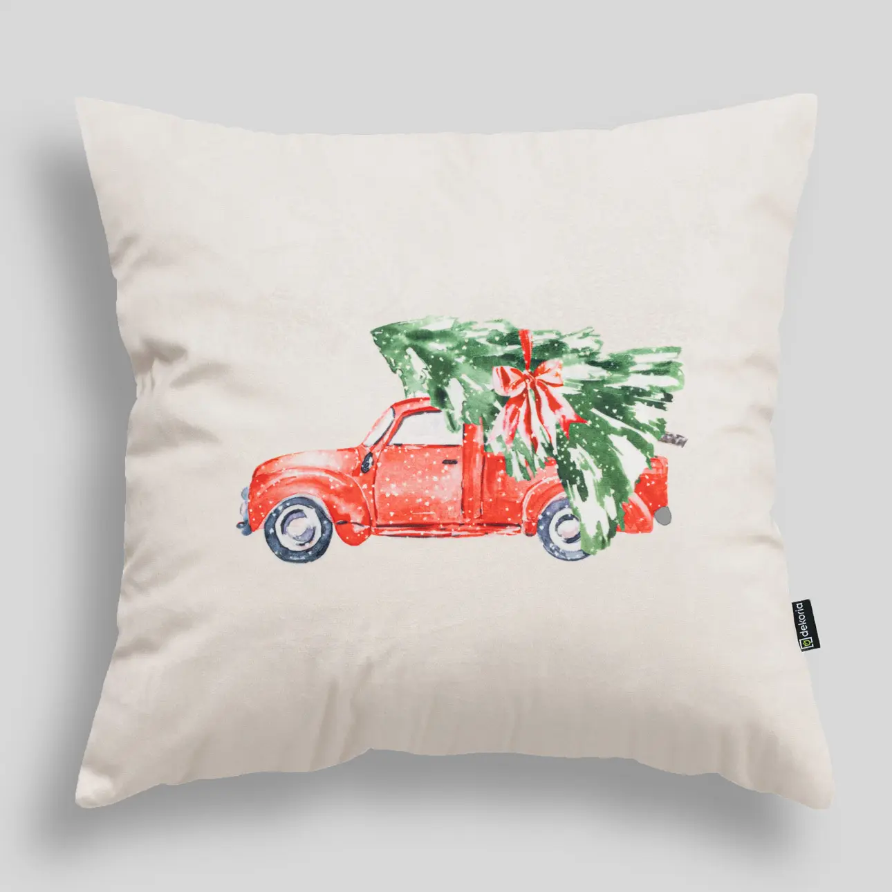 Dekoria Potah na polštář Christmas Car 43x43 cm, 43x43 cm