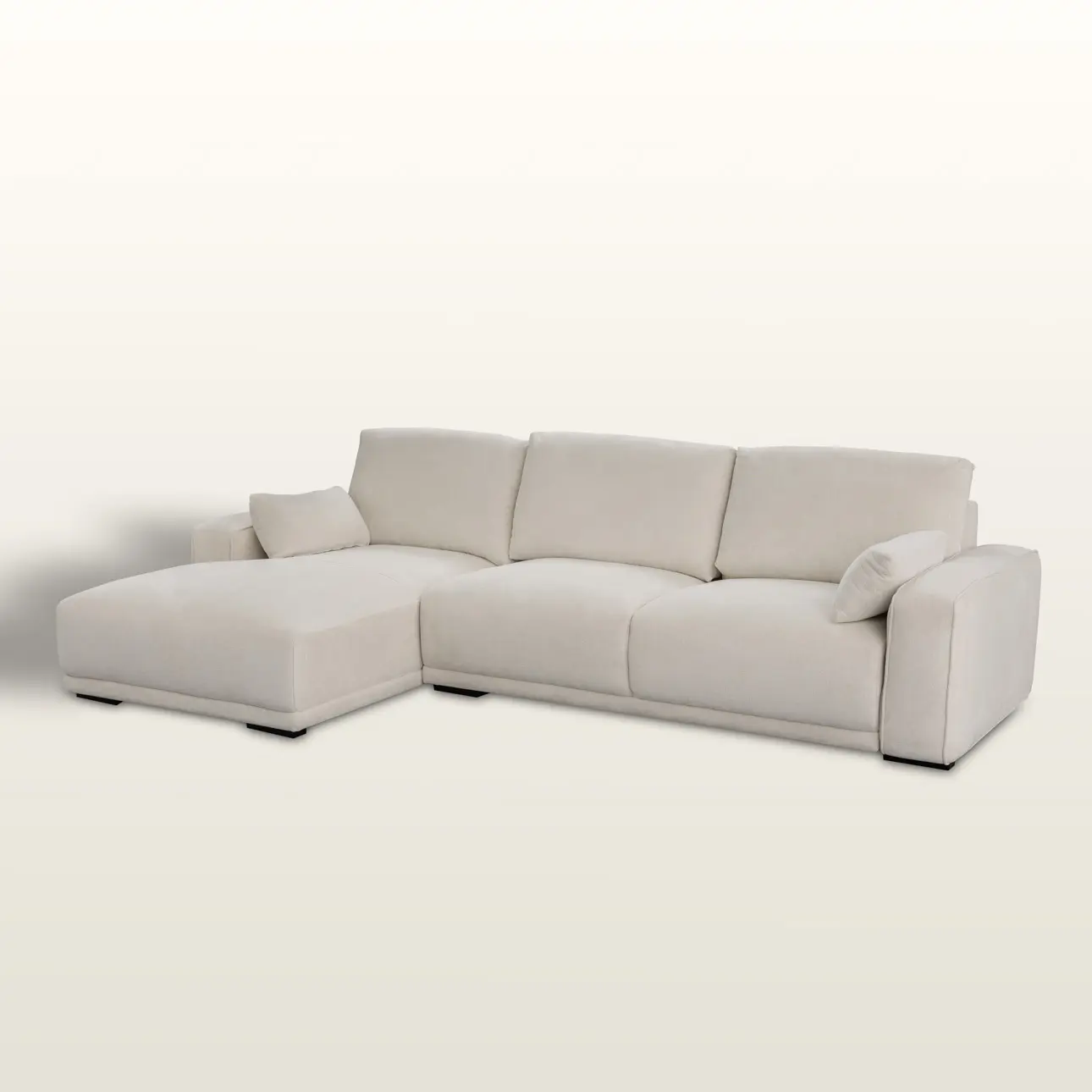 Dekoria Pohovka Silkeborg crème white levostranná, 305x105x85 cm