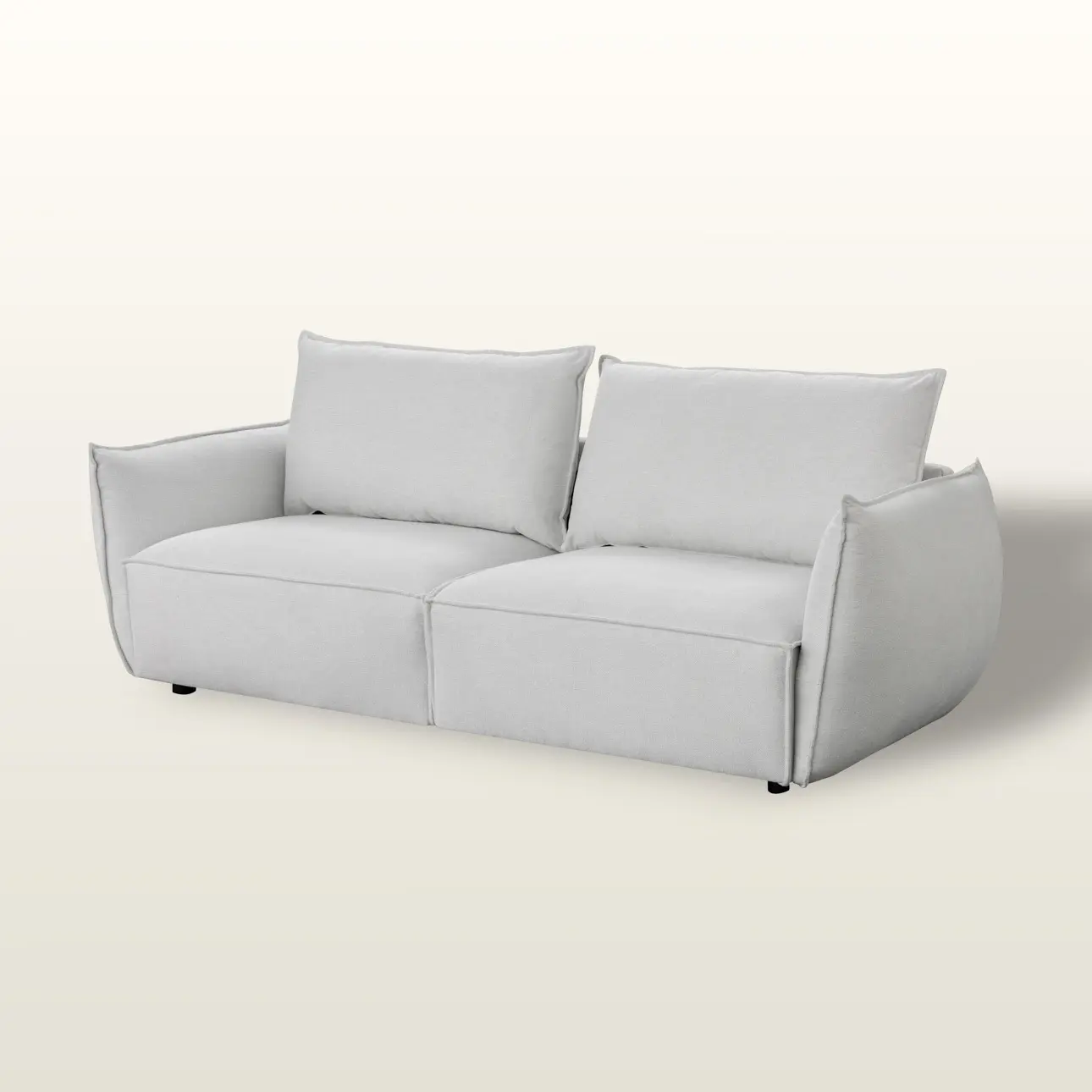 Dekoria Pohovka Assens beige, 220x88x81 cm