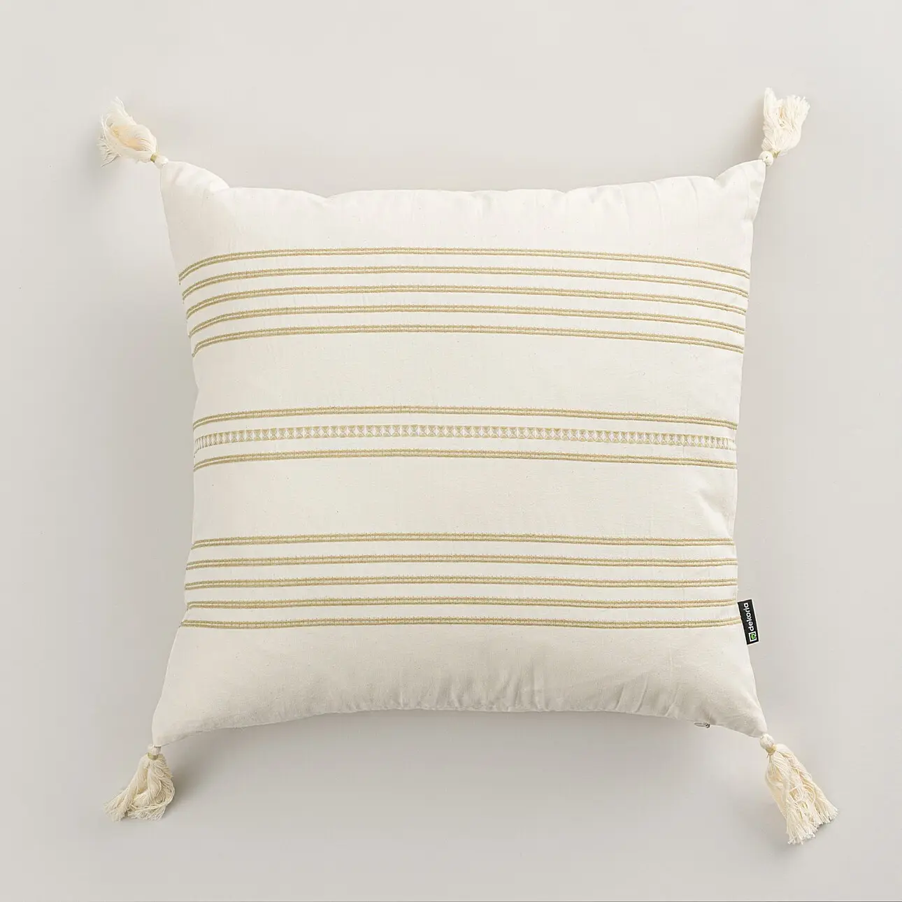 Dekoria Povlak na polštářek Linea Sand Tassel 45x45 cm, 45x45