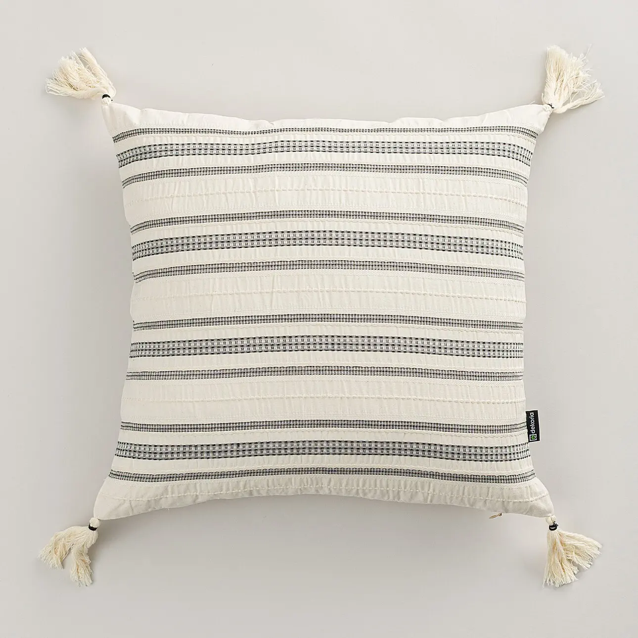 Dekoria Povlak na polštář Linea Graphite Tassel 45x45 cm, 45x45