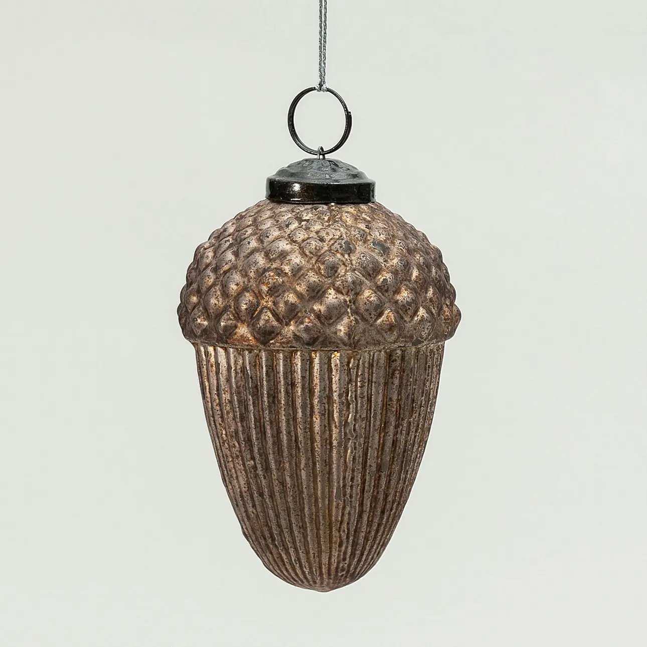 Dekoria Skleněná baňka Acorn Gold 7x7x10 cm, 7x7x10 cm