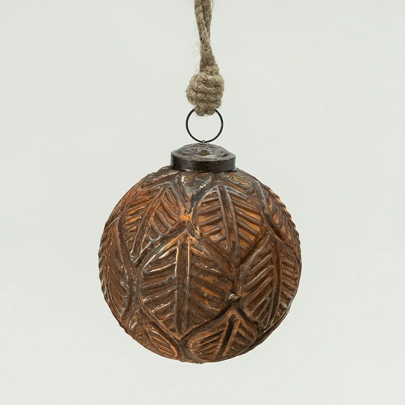 Dekoria Skleněná baňka Rustic Leaf I 10 cm, 10x10x10 cm