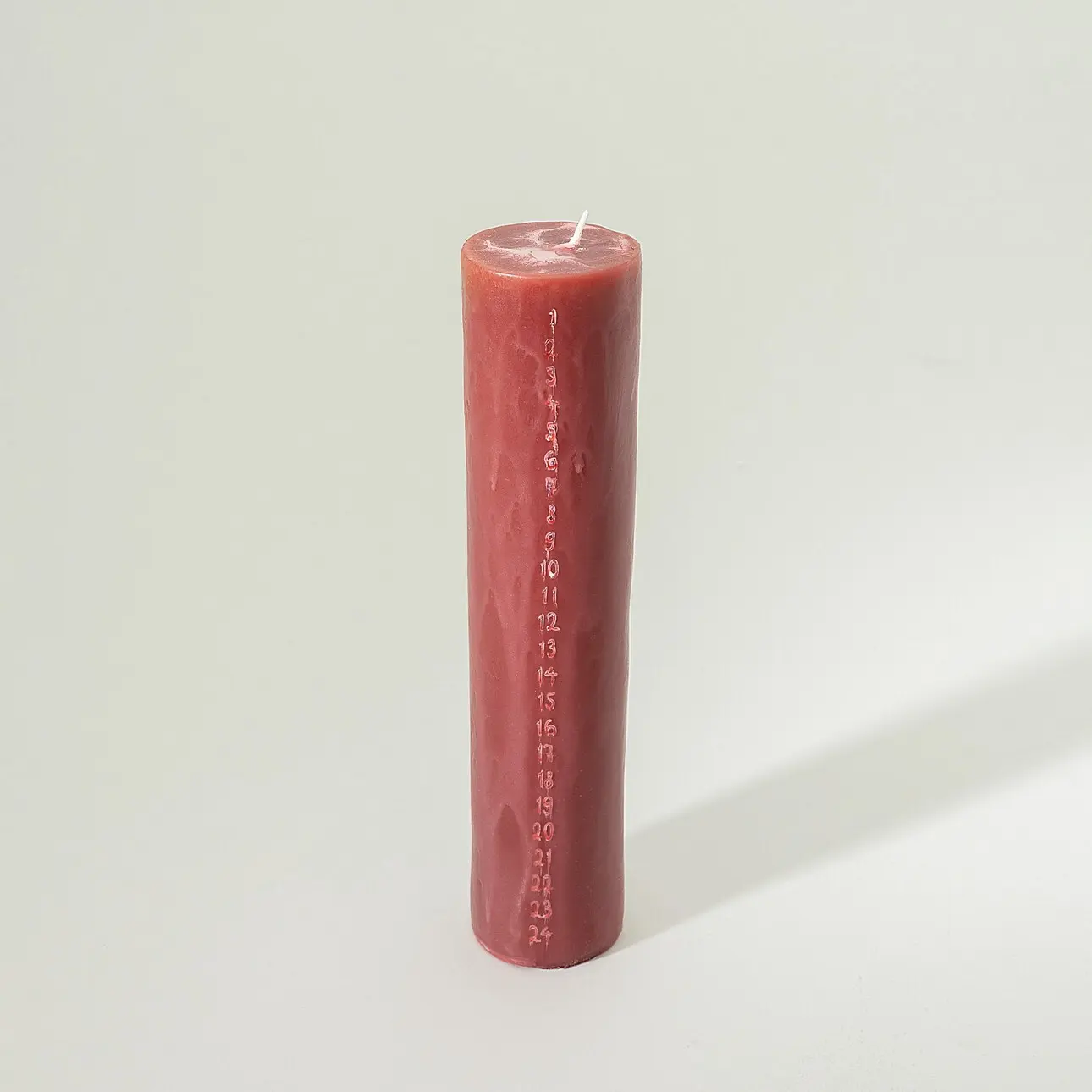 Dekoria Advent candle burgundy 25 cm, 5x5x25 cm