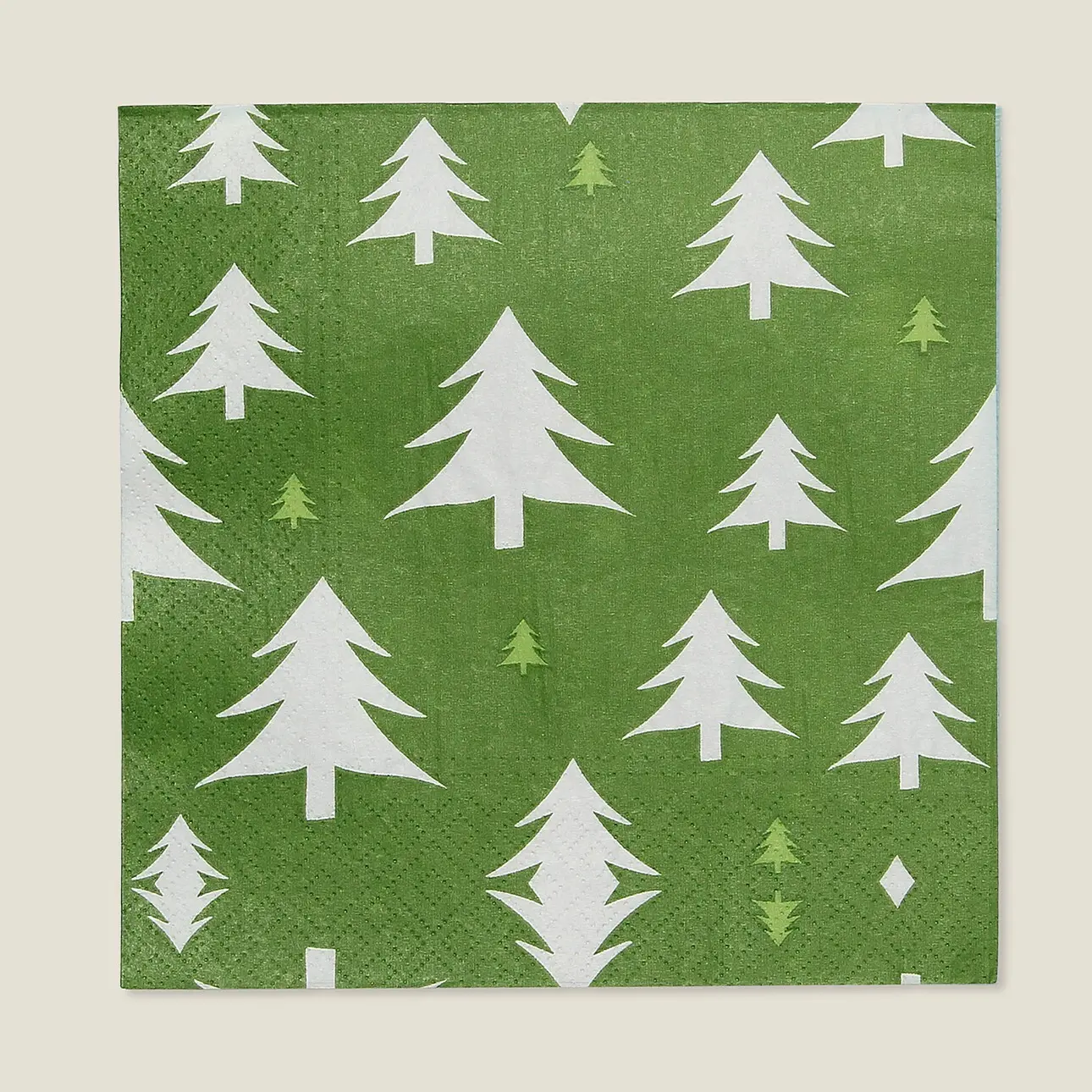 Dekoria Vánoční ubrousky Green Trees I 20 szt., 16x16x3 cm