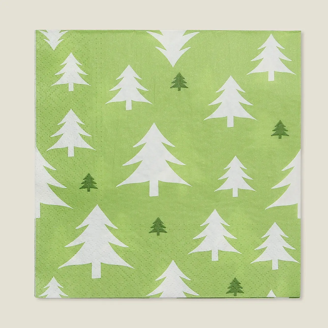 Dekoria Vánoční ubrousky Green Trees II 20 szt., 16x16x3 cm
