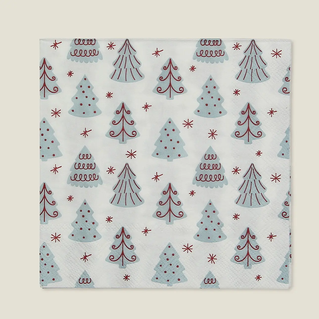 Dekoria Vánoční ubrousky Winter Trees I 16x16 cm, 16x16x3 cm