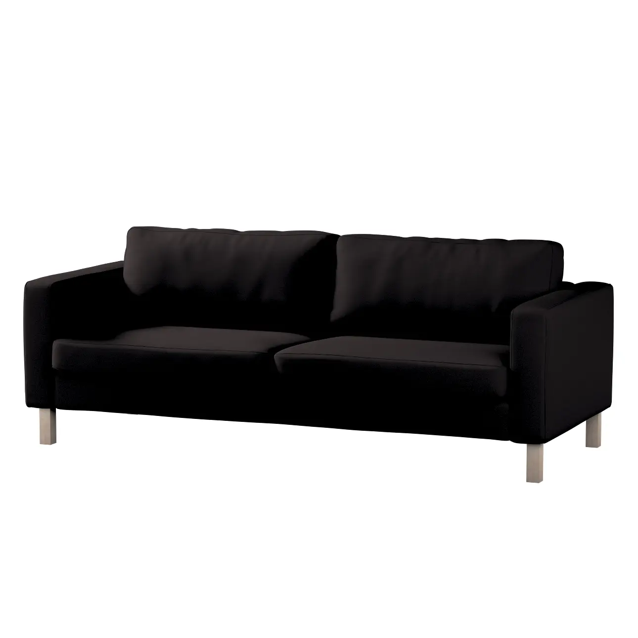 Dekoria Potah na pohovku IKEA Karlstad, 3-místná, rozkládací, Black - černá, Potah na Karlstad, 3-místná, rozkládací, Cotton Panama, 702-50
