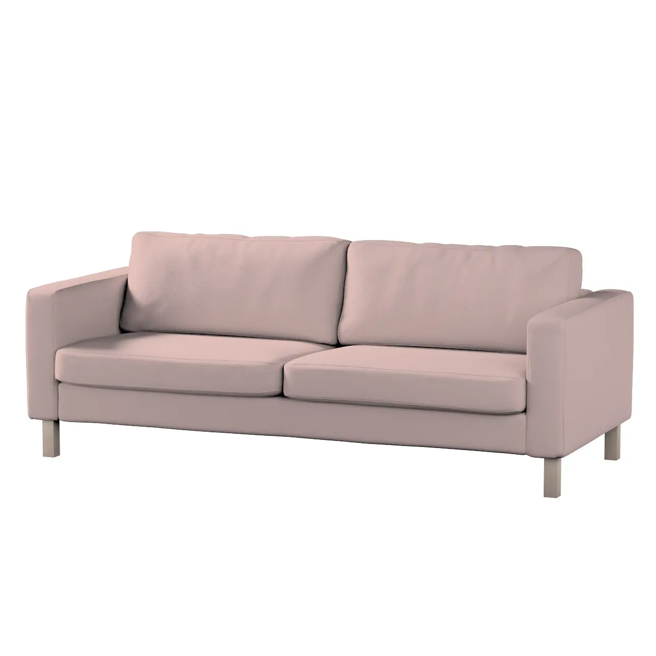 Dekoria Potah na pohovku IKEA Karlstad, 3-místná, rozkládací, růžová, Potah na Karlstad, 3-místná, rozkládací, Boucle Teddy, 702-84