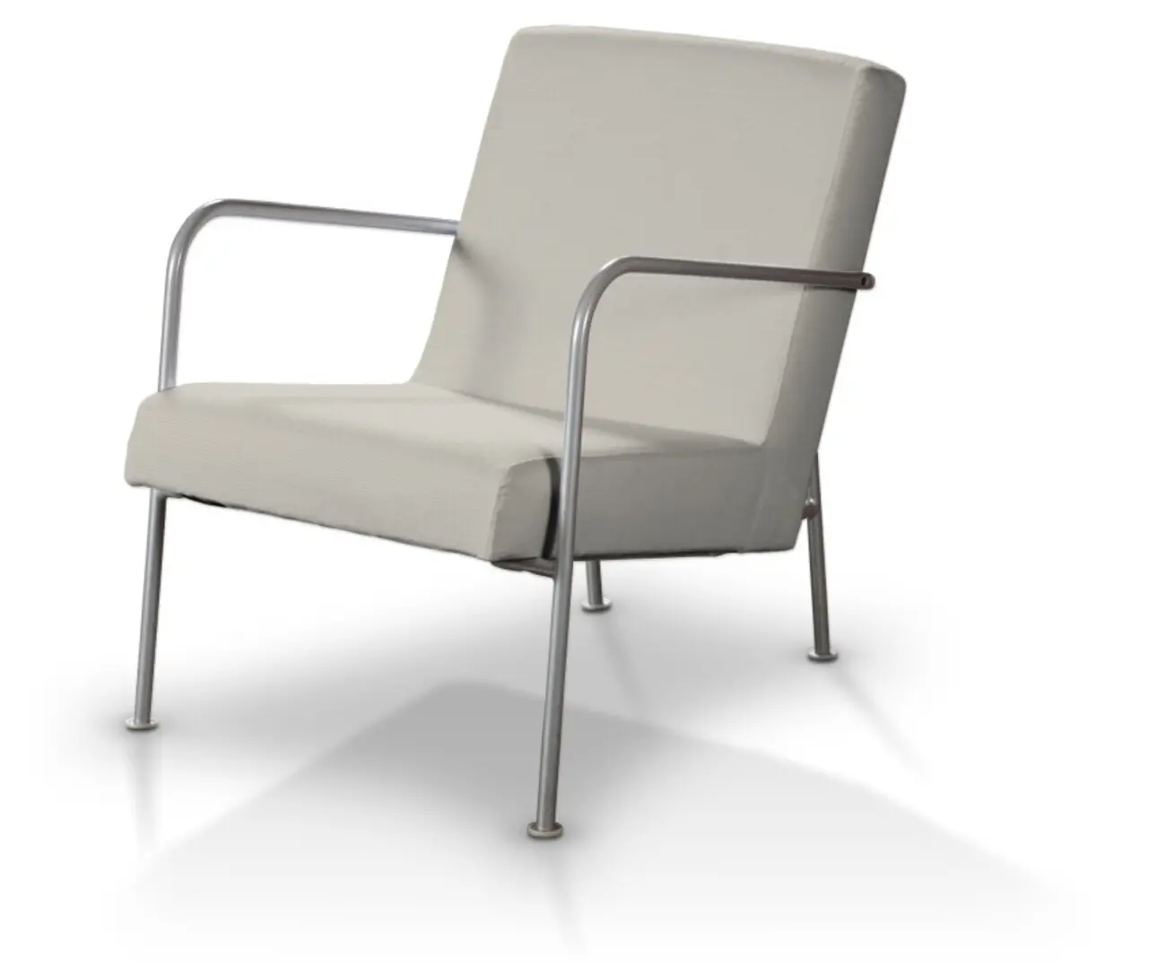Dekoria Potah na křeslo Ikea PS, stříbrošedá, fotel Ikea PS, Cotton Panama, 702-45