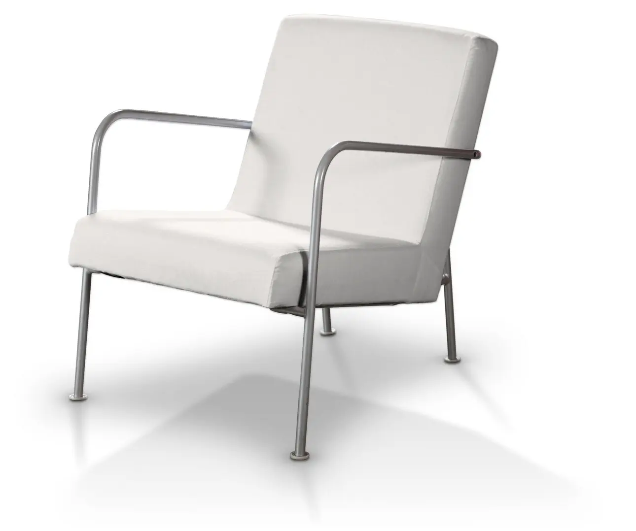 Dekoria Potah na křeslo Ikea PS, sněhová bílá, fotel Ikea PS, Cotton Panama, 702-49