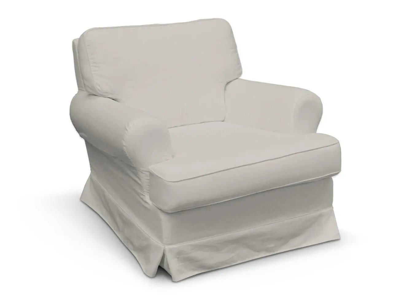 Dekoria Potah na křeslo Barkaby, stříbrošedá, fotel Barkaby, Cotton Panama, 702-45