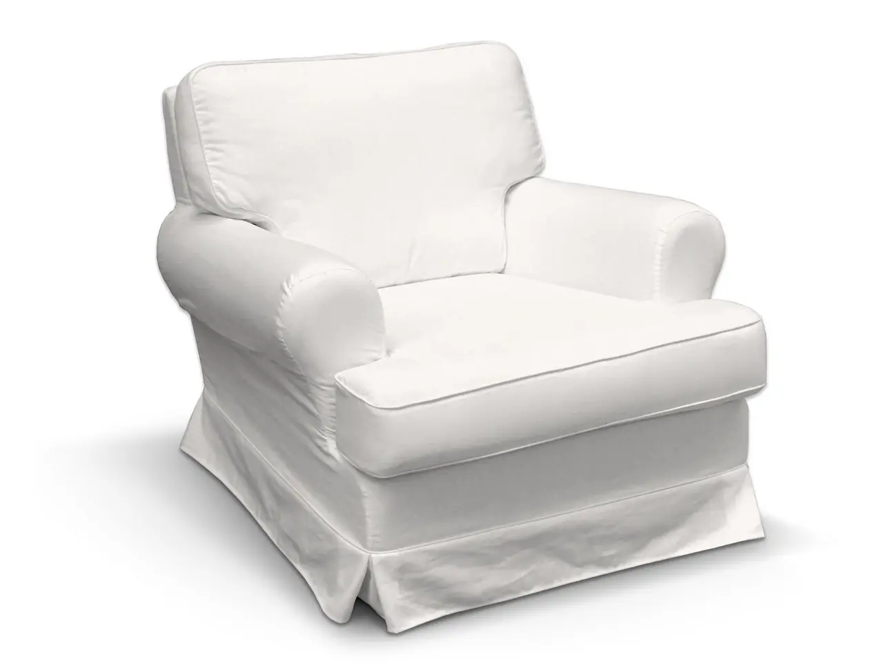 Dekoria Potah na křeslo Barkaby, sněhová bílá, fotel Barkaby, Cotton Panama, 702-49