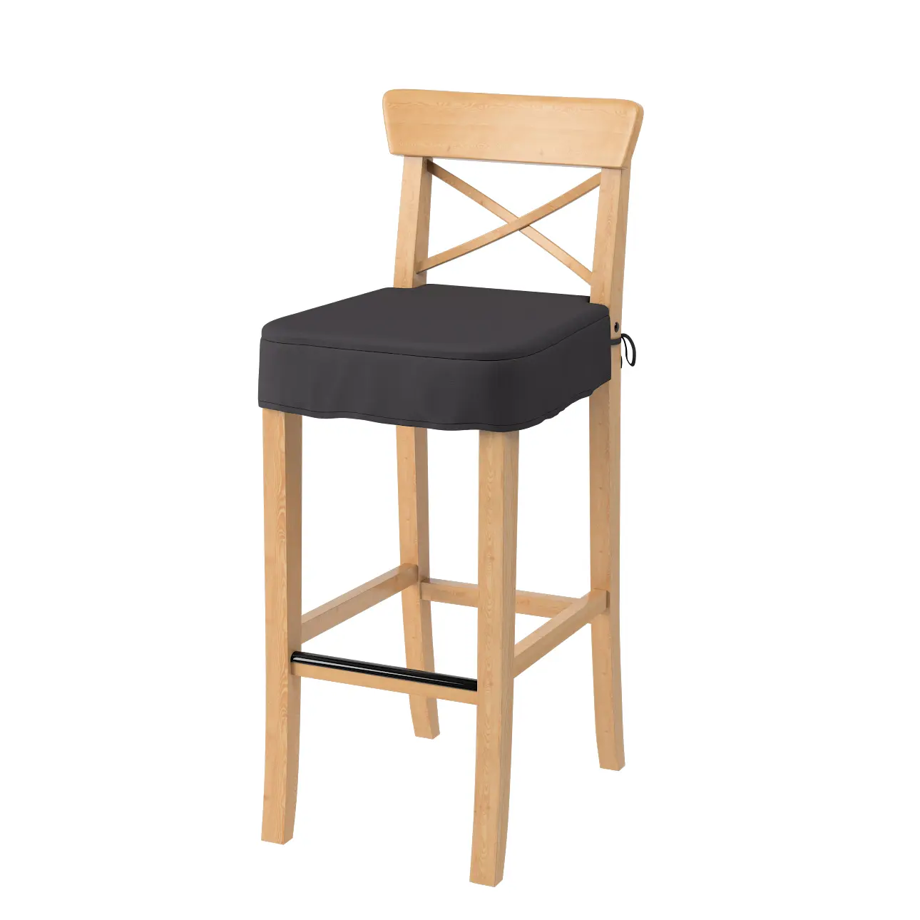 Dekoria Sedák na židli IKEA Ingolf - barová, grafitová, barová židle Ingolf, Cotton Panama, 702-08